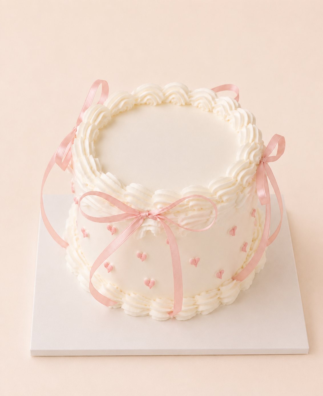 Blush Bow cake