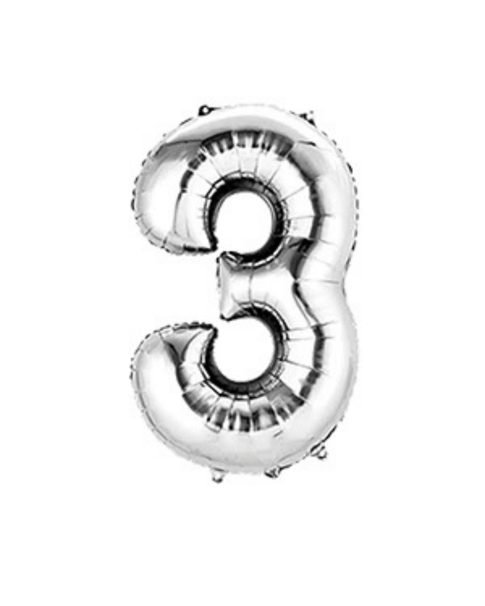 Silver Birthday Balloon Numbers