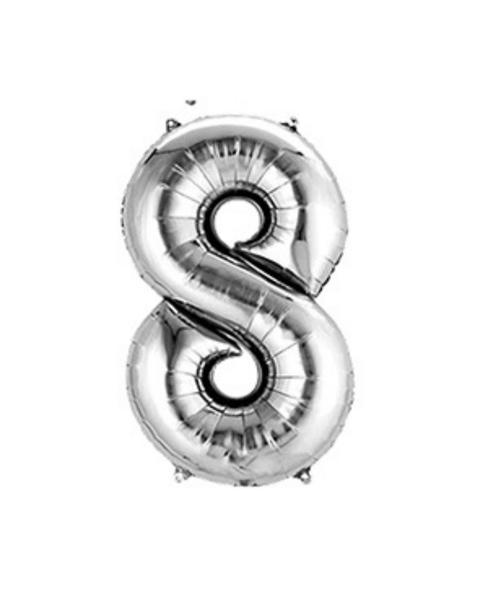 Silver Birthday Balloon Numbers