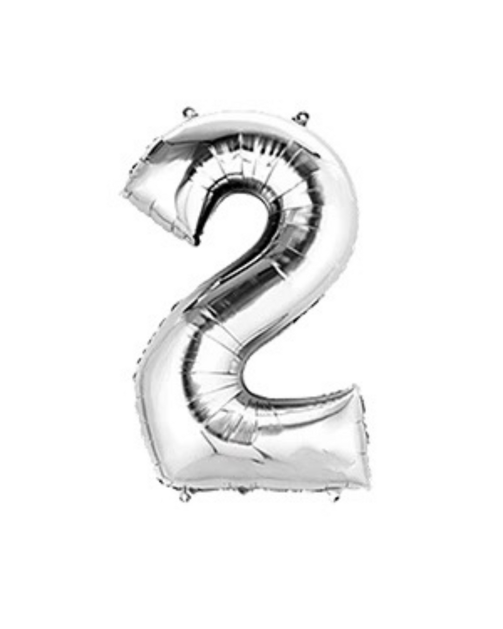 Silver Birthday Balloon Numbers