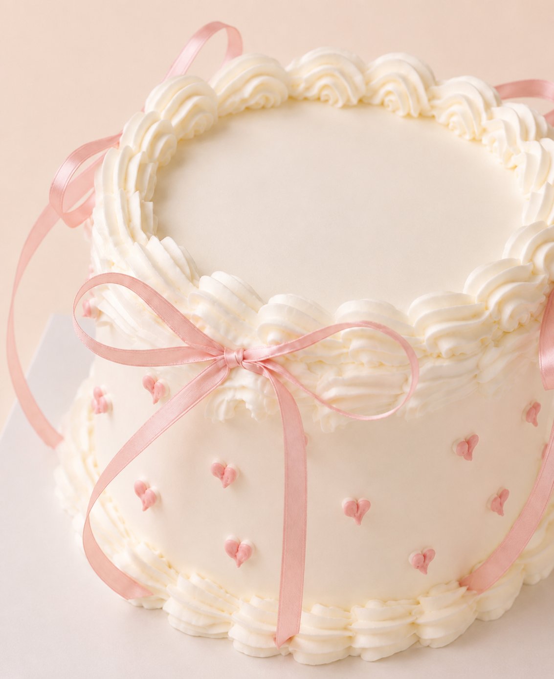 Blush Bow cake